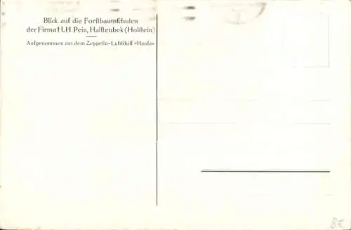 Ak Halstenbek in Holstein, Forstbaumschulen der Firma H.H. Pein, Luftbild