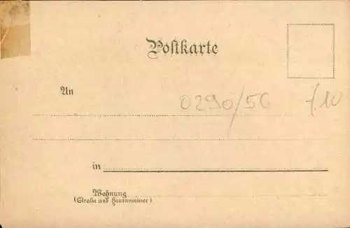 Litho Marbach am Neckar, Schiller-Denkmal, Schillers-Geburtshaus, Oberer Torturm