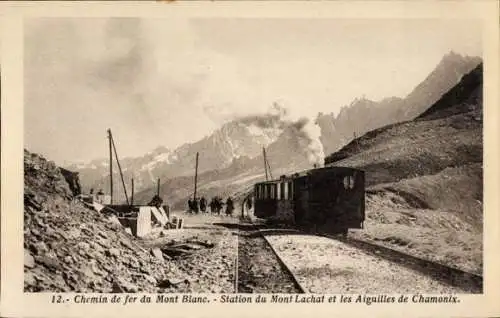 Ak Aiguilles Hautes Alpes, Chemin de fer du Mont Blanc, Station du Mont Lachat