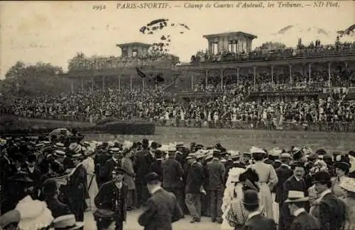 Ak Paris XVI Passy Auteuil, Champ de Courses d'Auteuil, Tribünen