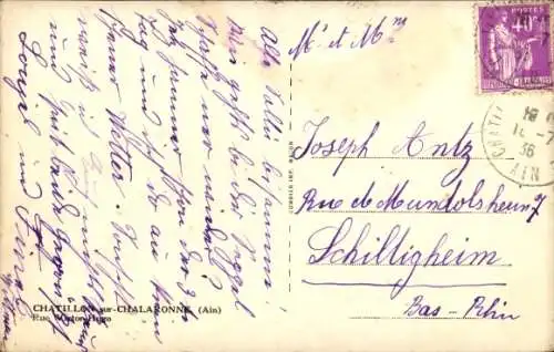 Ak Chatillon sur Chalaronne AIn, Rue Victor Hugo, Geschäfte