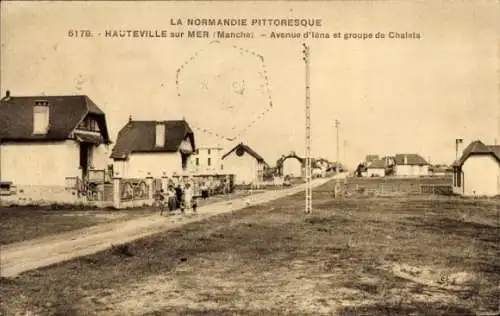 Ak Hauteville sur Mer Manche, Avenue d'Iena, Groupe de Chalets