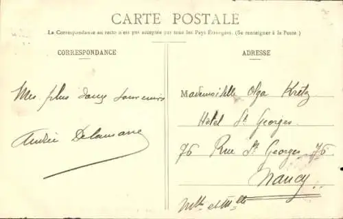 Ak Ronchamp Haute Saône, Gesamtansicht, Kirche