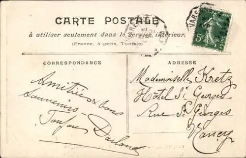 Ak Paris I Louvre, Avenue Montaigne, Hochwasser Januar 1910