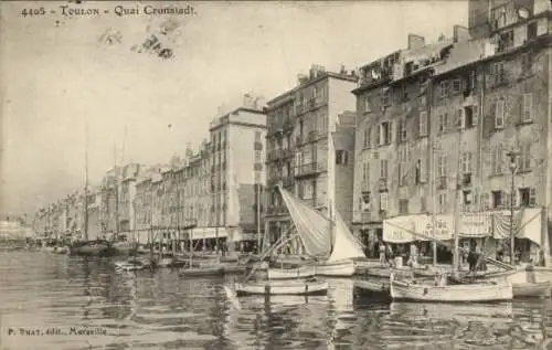 Ak Toulon Var, Quai Cronstadt