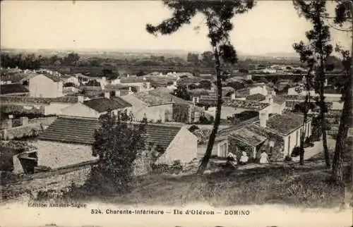 Ak Oléron Charente Maritime, Domino, Blick über die Dächer