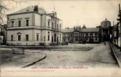 Ak Coulommiers Seine et Marne, Rathausplatz