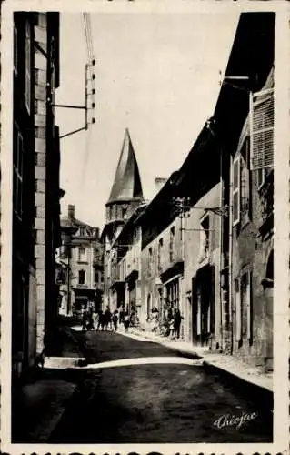 Ak Rochechouart Haute Vienne, Rue du Docteur Charles Poitevin, Turm