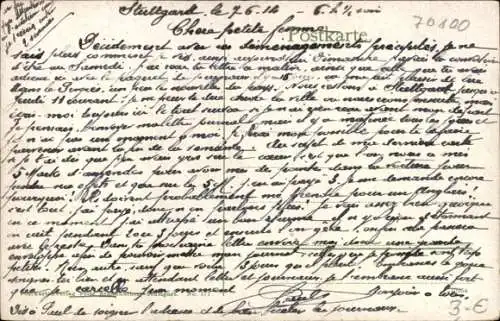 Ak Stuttgart in Württemberg, Gesamtansicht, Gedicht