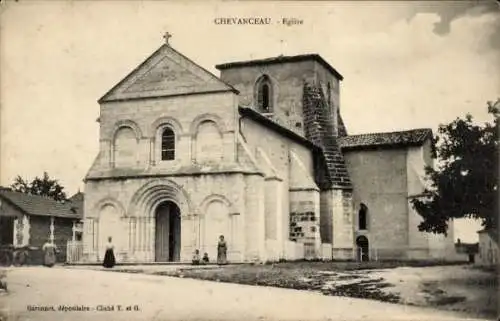 Ak Chevanceaux Charente Maritime, Kirche