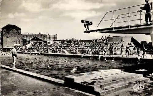 Ak Nantes Loire Atlantique, La Piscine de l'Ile Gloriette