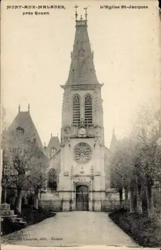 Ak Mont aux Malades Seine-Maritime, Kirche Saint Jacques