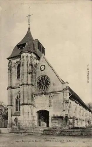 Ak Mont Saint Aignan Seine Maritime, Kirche