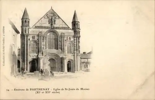 Ak Parthenay Deux Sèvres, Eglise de Saint Jouin de Marnes