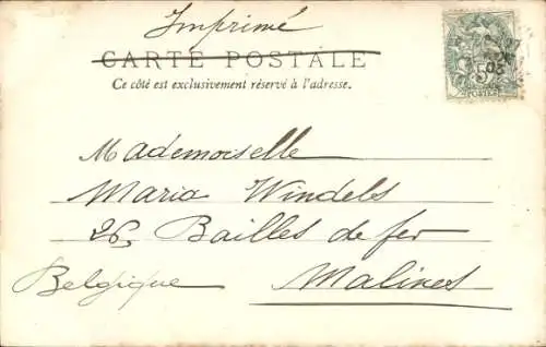 Ak Parthenay Deux Sèvres, Kirche Heiliges Kreuz, Innenansicht