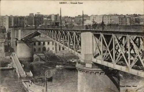 Ak Brest Finistère, Grand Pont