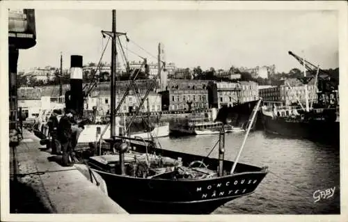 Ak Brest Finistère, Quai au port de commerce