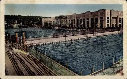 Ak Toulouse Haute Garonne, La Piscine Municipale du Parc Touloussain, Une vue d'ensemble