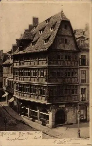 Ak Straßburg Elsass Bas Rhin, altes Haus