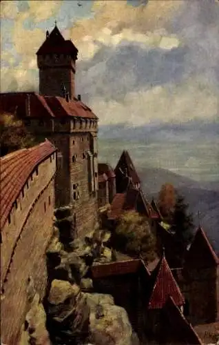 Künstler Ak Hoffmann, H., Orschwiller Orschweiler Elsass Bas Rhin, Hohkönigsburg, Haut Koenigsbourg