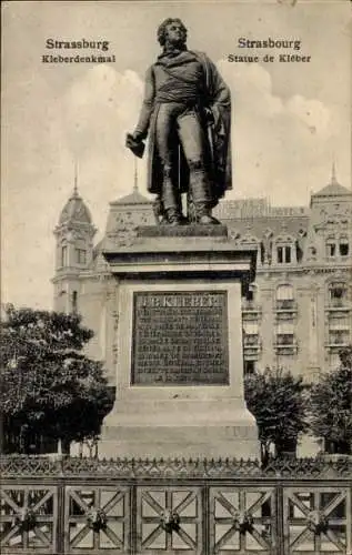 Ak Straßburg Straßburg Elsass Bas-Rhin, Monument Kleber