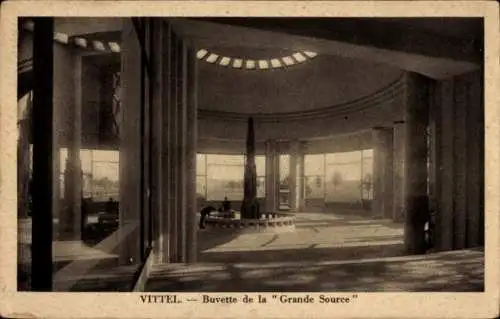 Ak Vittel Lothringen Vosges, Buvette de la "Grande Source"