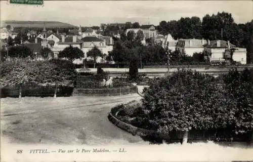 Ak Vittel Lothringen Vosges, Vue sur le Parc Madelon