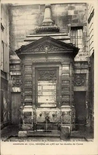 Ak Paris IV, Fontaine de la Poissonnerie