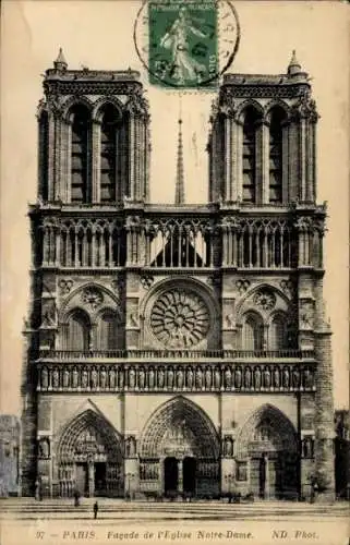 Ak Paris VI, Eglise Notre Dame des Champs, Facade