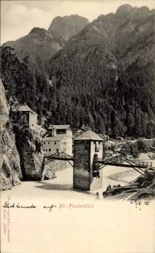 Ak Finstermünz Nauders in Tirol, Brücke, Wald