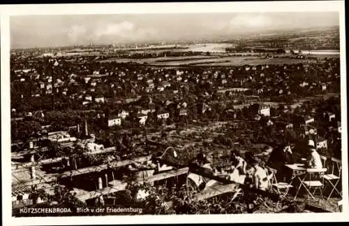 Ak Kötzschenbroda Radebeul in Sachsen, Totalansicht, Blick von der Friedensburg