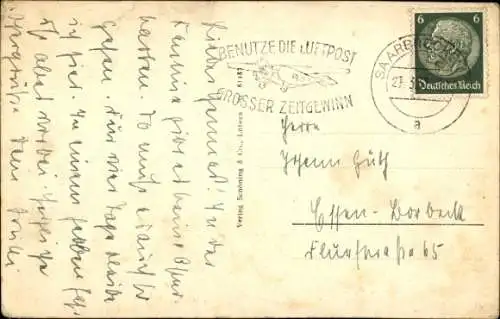 Ak Saarbrücken im Saarland, Luisenbrücke, Schiffe