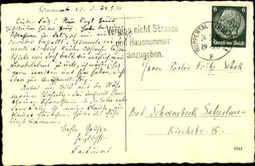Ak Elberfeld Wuppertal, Totalansicht