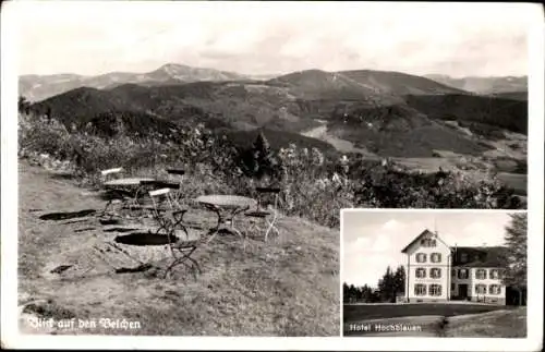 Ak Blauen Badenweiler im Schwarzwald, Hochblauen, Belchen, Panorama, Hotel Hochblauen