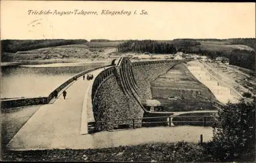 Ak Klingenberg im Erzgebirge Sachsen, Friedrich August Talsperre