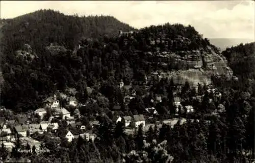 Ak Oybin in der Oberlausitz, Totalansicht, Zittauer Gebirge, Berg Oybin, Ameisenberg