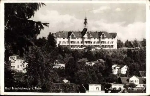 Ak Friedrichroda, Blick zum Kurhaus mit Villenpartie