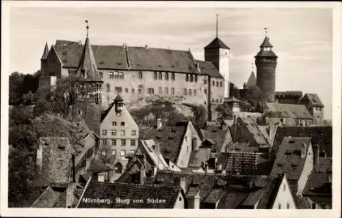 Ak Nürnberg in Mittelfranken, Burg, Blick von Süden