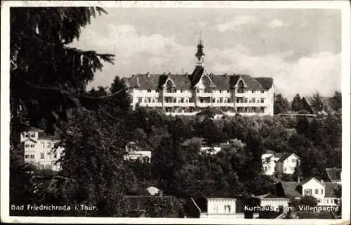 Ak Friedrichroda, Blick zum Kurhaus mit Villenpartie