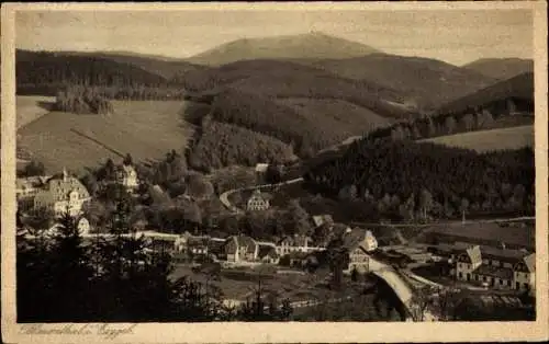 Ak Blauenthal Eibenstock im Erzgebirge, Panorama, Unterkunftshaus Auersberg