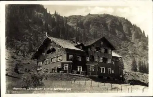 Ak Oberstdorf im Oberallgäu, Schrattenwang, Alpenhotel Schönblick, Außenansicht