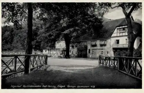 Ak Geising Altenberg Erzgebirge, Jägerhof, Hartmannmühle, Post