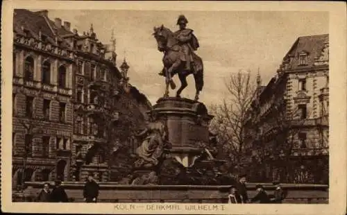 Ak Köln am Rhein, Denkmal Wilhelm I