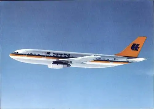 Ak Passagierflugzeug der Hapag Lloyd, Airbus A 300 B 4