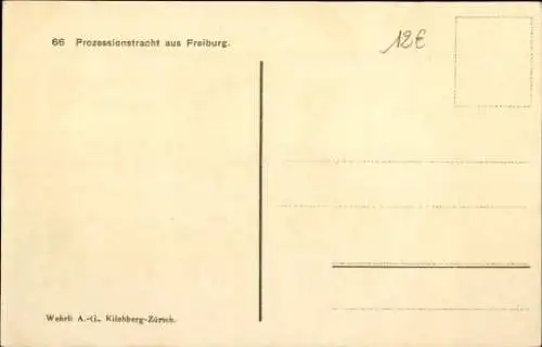 Ak Prozessionstracht aus Freiburg, Zwei Frauen in Landestrachten