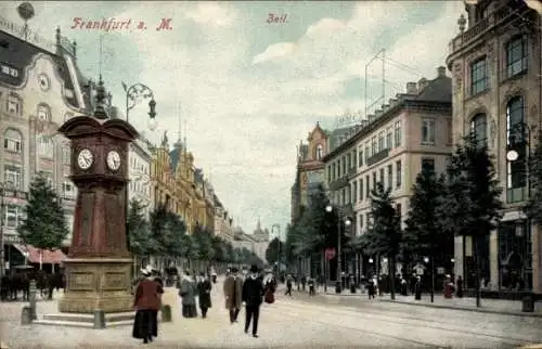 Ak Frankfurt am Main, Zeil, Einkaufsstraße