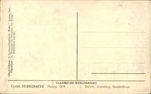 Ak Dichter und Dramatiker Cyriel Verschaeve, Porträt