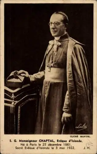 Ak Monseigneur Chaptal, Bischof von Isionda