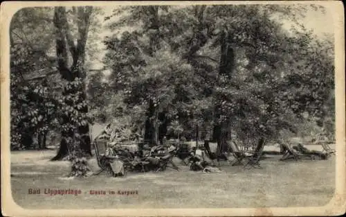 Ak Bad Lippspringe in Westfalen, Siesta im Kurpark