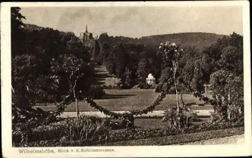 Ak Bad Wilhelmshöhe Kassel in Hessen, Blick von den Schlossterrassen